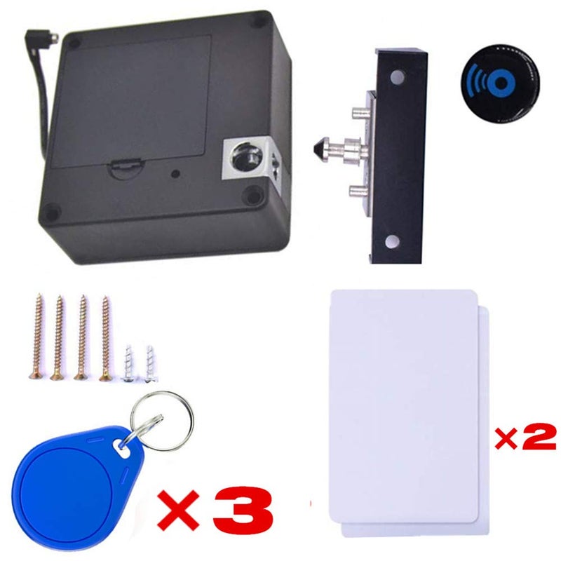 Junrbx Electronic Cabinet Lock, RFID Electronic Cabinet NFC Function Supported Hidden DIY, Punch-Free, Locker, Wardrobe, Drawer Lock (Blue) - Image 3